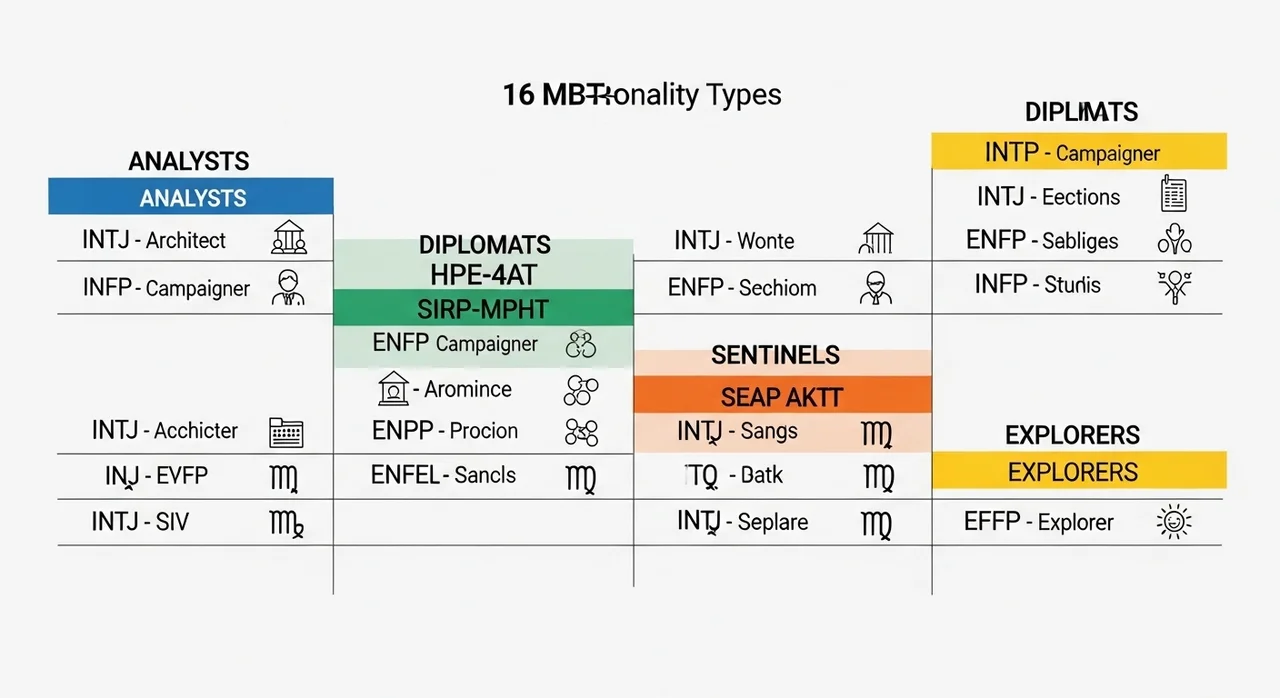 4대 기질로 보는 MBTI 핵심 특징 요약