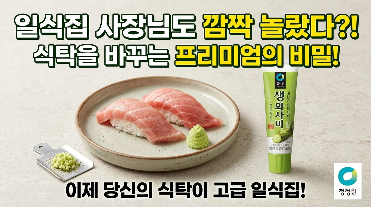 일식집 사장님도 놀랄 퀄리티? 청정원 생와사비 하나로 식탁이 달라지는 비밀