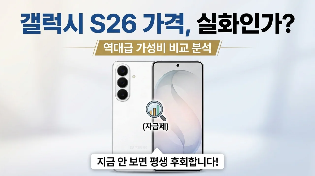 갤럭시 S26 자급제 가격 실화? 지금 안 보면 후회할 역대급 가성비 비교 분석