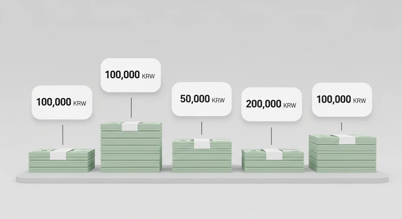 대상별 지급 금액 및 지원 규모