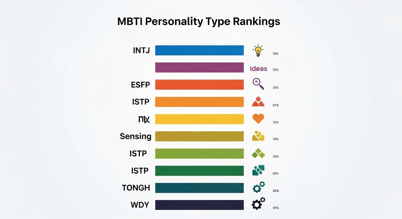 한눈에 보는 MBTI 잠수 성향 순위