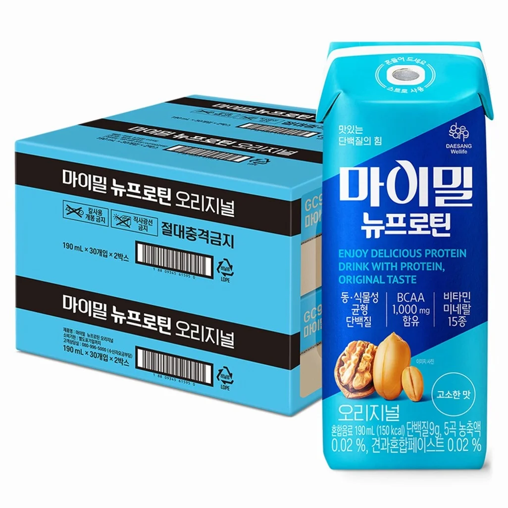 마이밀 뉴프로틴 오리지널 드링크, 190ml, 60개