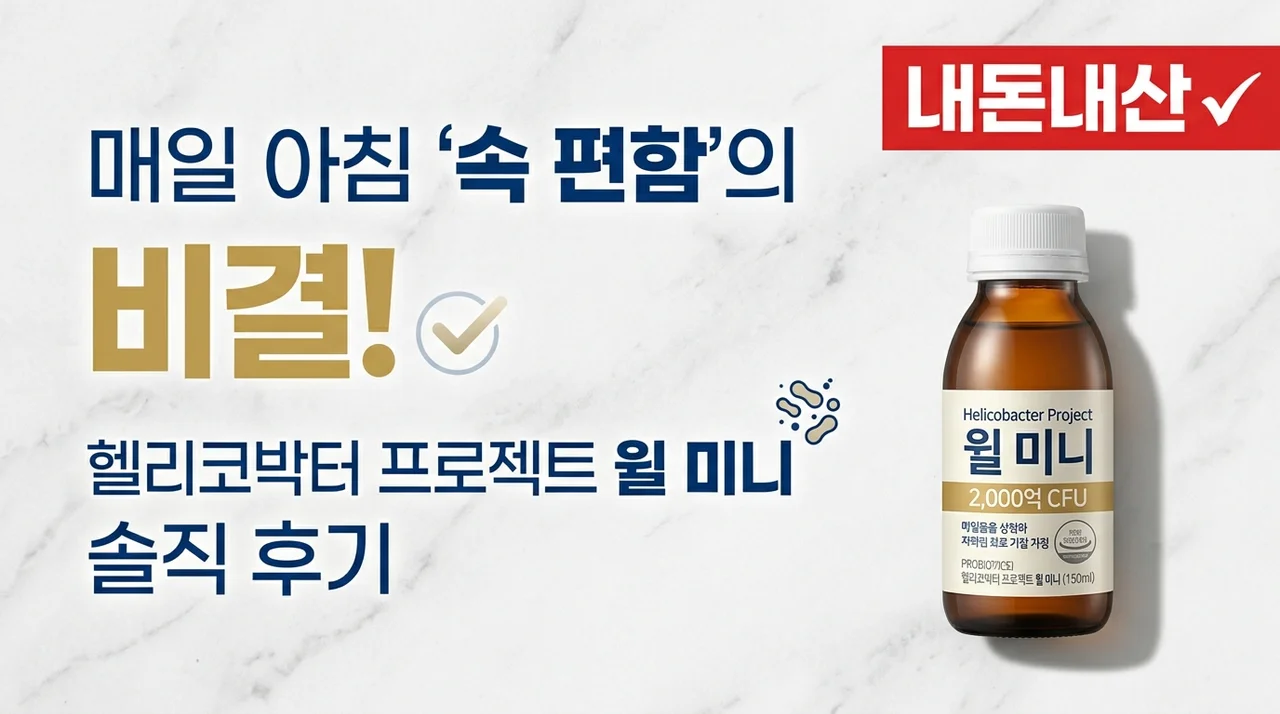 매일 아침 속이 편안한 비결, 헬리코박터 프로젝트 윌 미니 내돈내산 후기