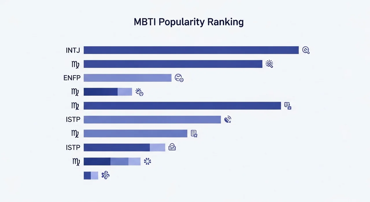 MBTI 유형별 외로움 순위 한눈에 보기