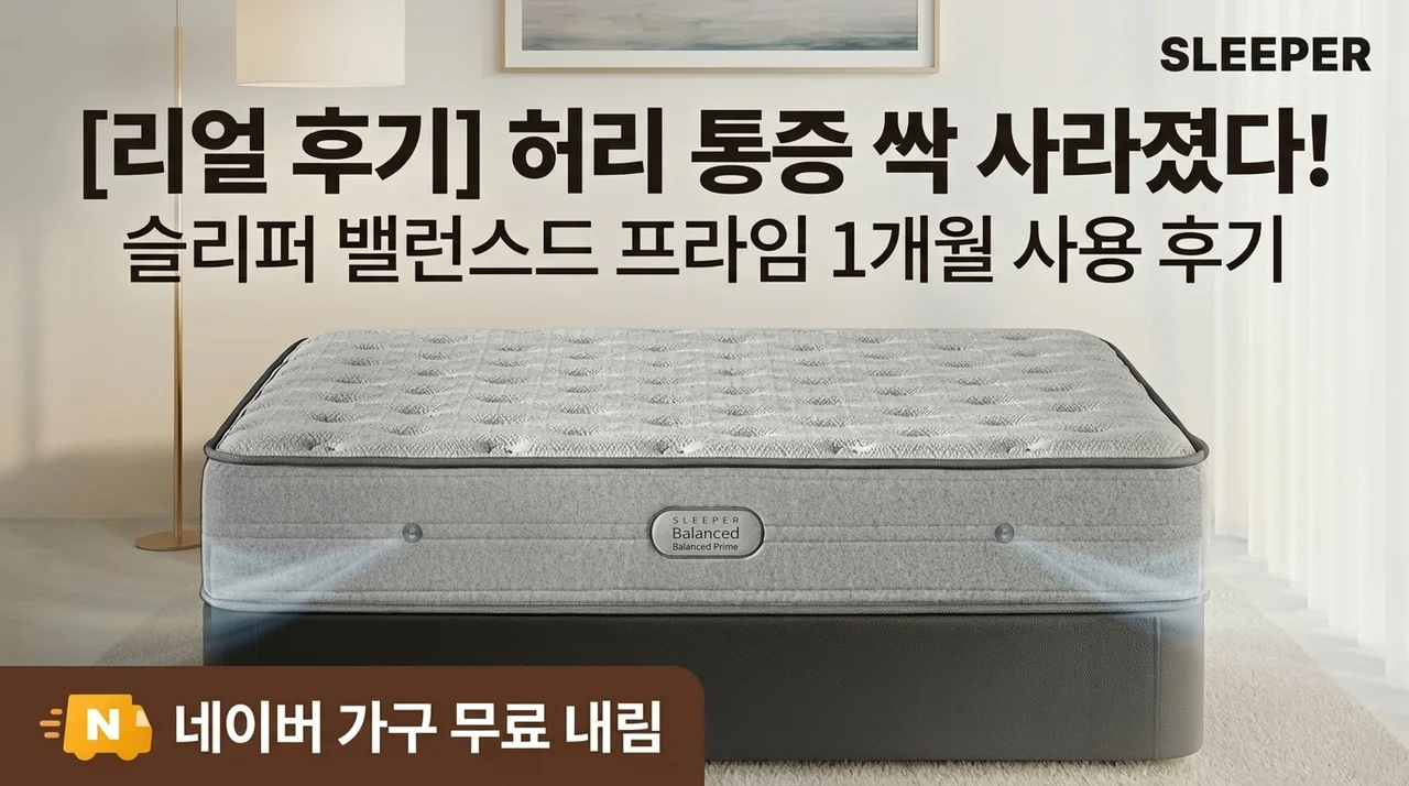 허리 통증 탈출! 슬립퍼 밸런스드 프라임 매트리스 한 달 사용기