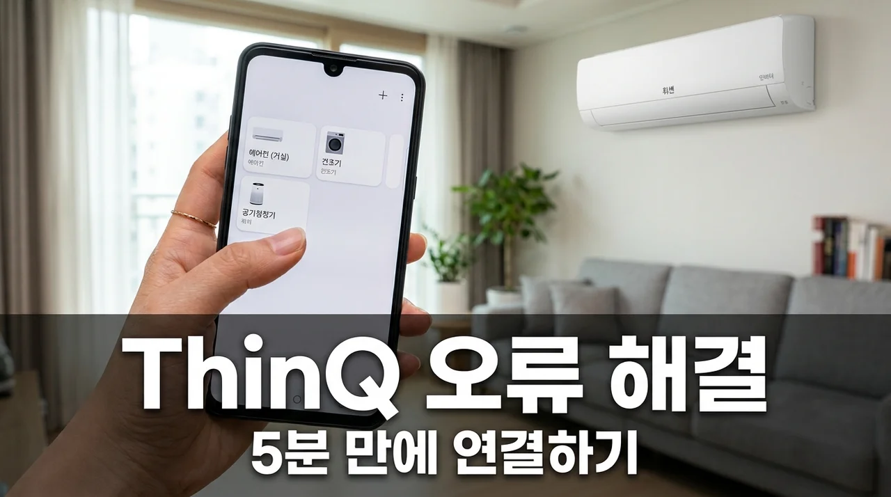 LG ThinQ 앱 오류 해결법: 연결 안 될 때 5분 만에 해결하는 가이드